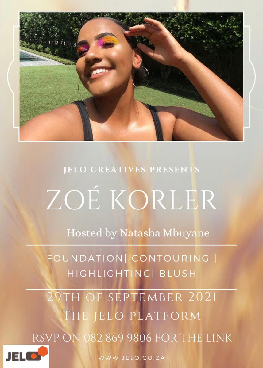 JELOcreatives's tweet photo. You are all invited to the Facebeat for all Occasions webinar this Wednesday evening with our mua guest @zoekayy.xo will be focusing on everything that has to do with the face, contouring and highlighting
Do not forget to RSVP for the link!
#BeatsForTheGods
#JeloHasGotYou https://t.co/W3qCS9RSVP