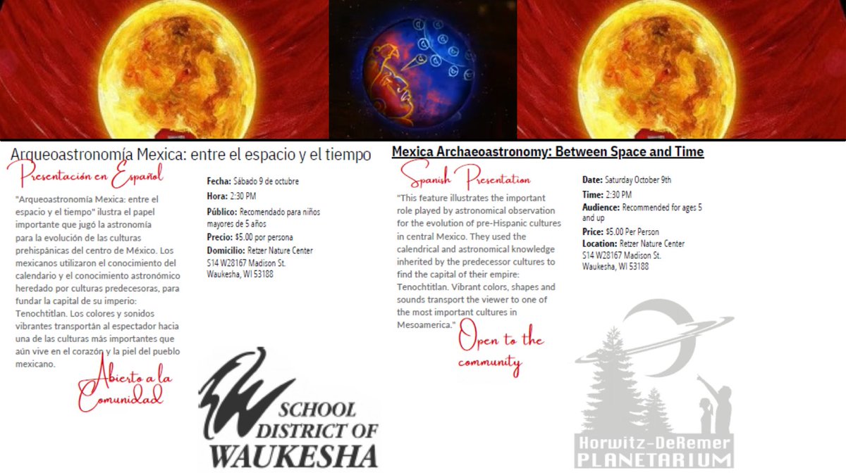 On October 9th at 2:30 pm, the Horwitz-DeRemer Planetarium is presenting a public planetarium show completely in Spanish in honor of National Hispanic Heritage Month. 
Advanced tickets can be purchased at hdplanetarium.ticketleap.com
<a href="/hdplanetarium/">Horwitz-DeRemer Planetarium</a> #HispanicHeritageMonth