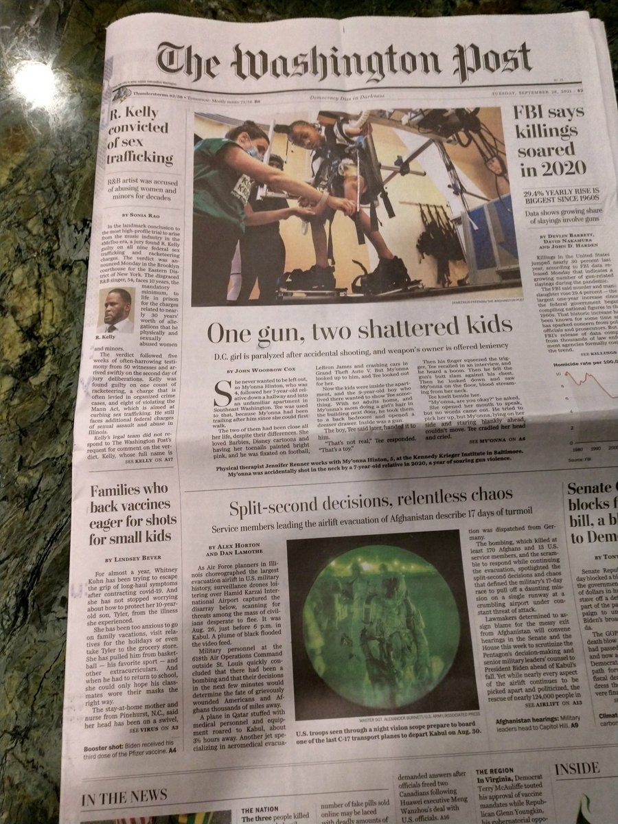 MattEPNP's tweet photo. Front page of the Washington Post… very proud of my sister in law and brother, standing up for what is in the best interest of their children and the community. https://t.co/dvT0zti3lc