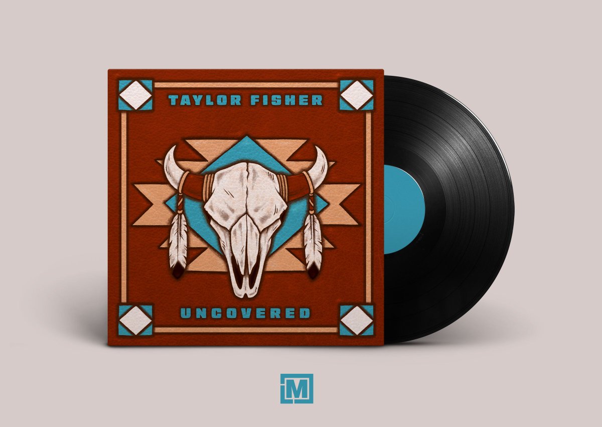 _LathamMedia's tweet photo. Went for a carved leather look on this Album artwork for Taylor Fisher from a while back. Did it work? https://t.co/wo1wgisKrx