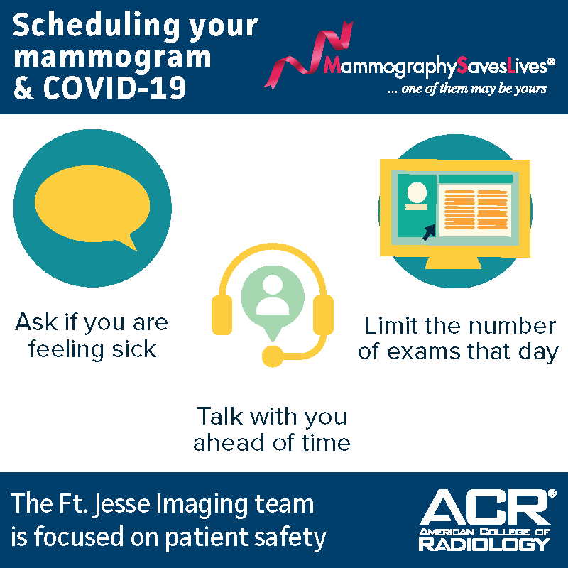 FtJesseImaging's tweet photo. Breast cancer doesn't stop - not even for a global pandemic! When you call to schedule your mammogram we'll ensure that you know our safety protocols and feel safe before you come in!
#mammogramsstillsavelives #returntocare #mammogram #screeningmammogram https://t.co/Gr7UKQyooZ