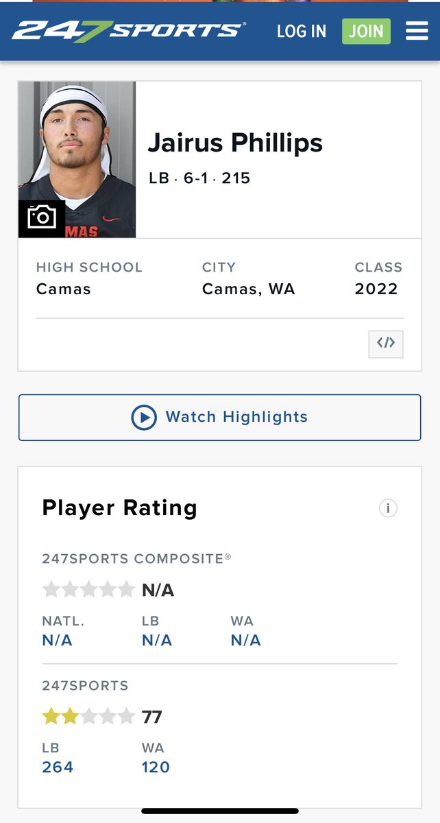 PhillipsJairus's tweet photo. Thankful for the 2 ⭐️⭐️rating at LB!!! @BrandonHuffman @RylandSpencer @EvansRankings @ValenciaCCT @AndrewNemec @PapermakersArmy @Terrell96631361 @CleatsV https://t.co/UfL5yNgIkU https://t.co/wg1FY2tw9b
