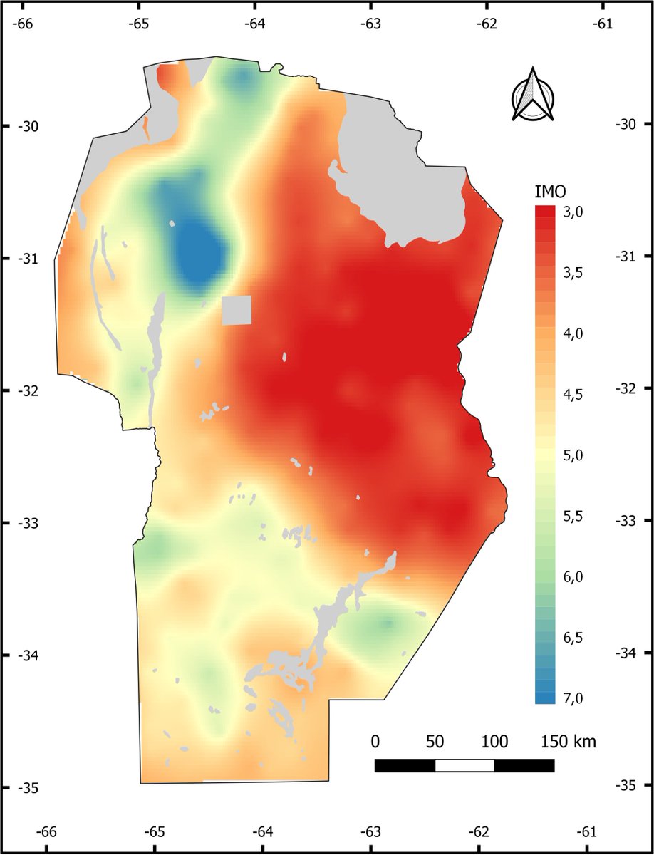 Amigos de twitter les pido un favor. 
Les agradecería si pueden compartir análisis de suelo que tengan. 
Son para uso estrictamente académico/científico, ya que nos ayudan a por ejemplo hacer mapas como éste (índice de MO).
forms.gle/bE9BnEwEw8R5Gv…
¿me ayudan con un RT?