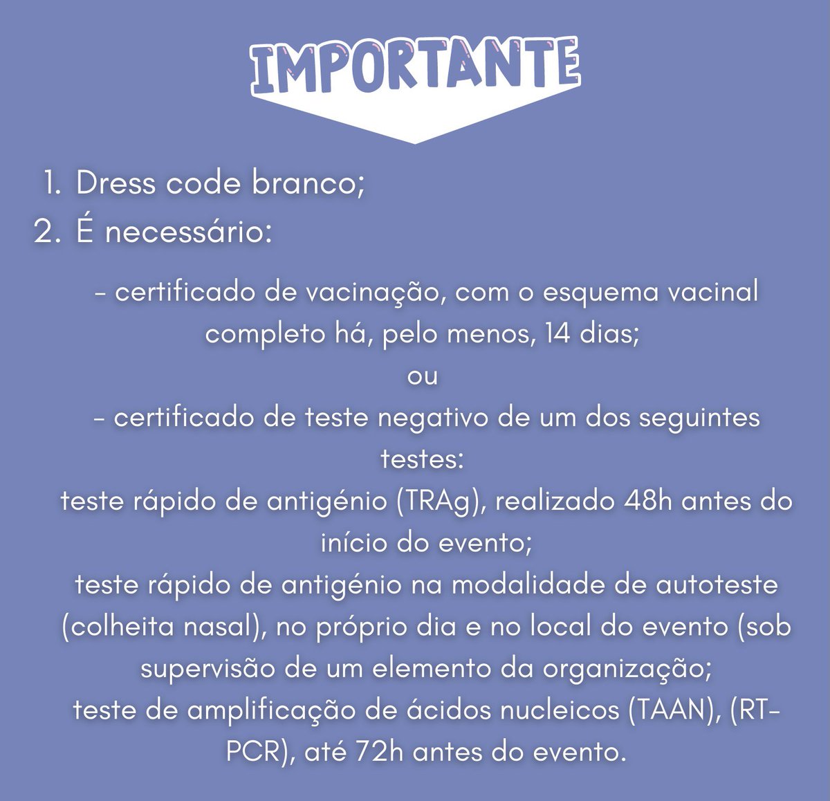 O momento que todos estávamos à espera chegou! A melhor festa do ano está aí à porta e não vais querer perder. 
Preparado? Vamos fazer magia juntos! 

Pulseiras em pré-venda -3⚡️
Pulseiras no local - 4 ⚡️
Kits (1 pulseira de entrada, 2 pulseiras neon e uma bebida) - 5 ⚡️