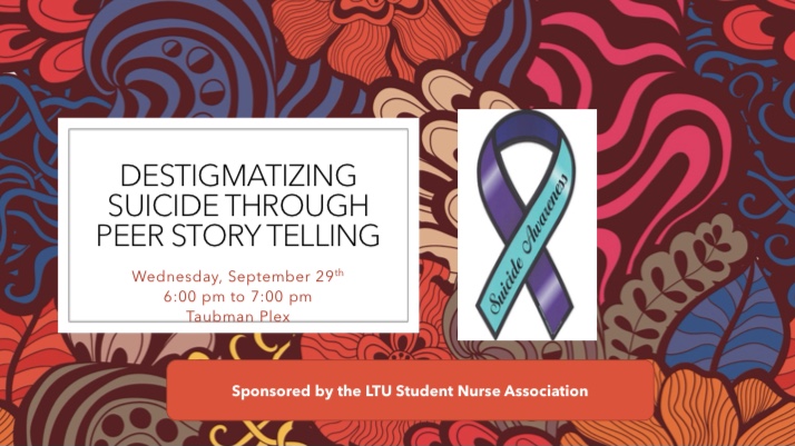 LawrenceTechU's tweet photo. Student Nurse Association to host Peer Storytelling event on Wednesday, Sept. 29, at 6 pm #WeAreLTU #BlueDevilsCare https://t.co/wSEp1KPI3A