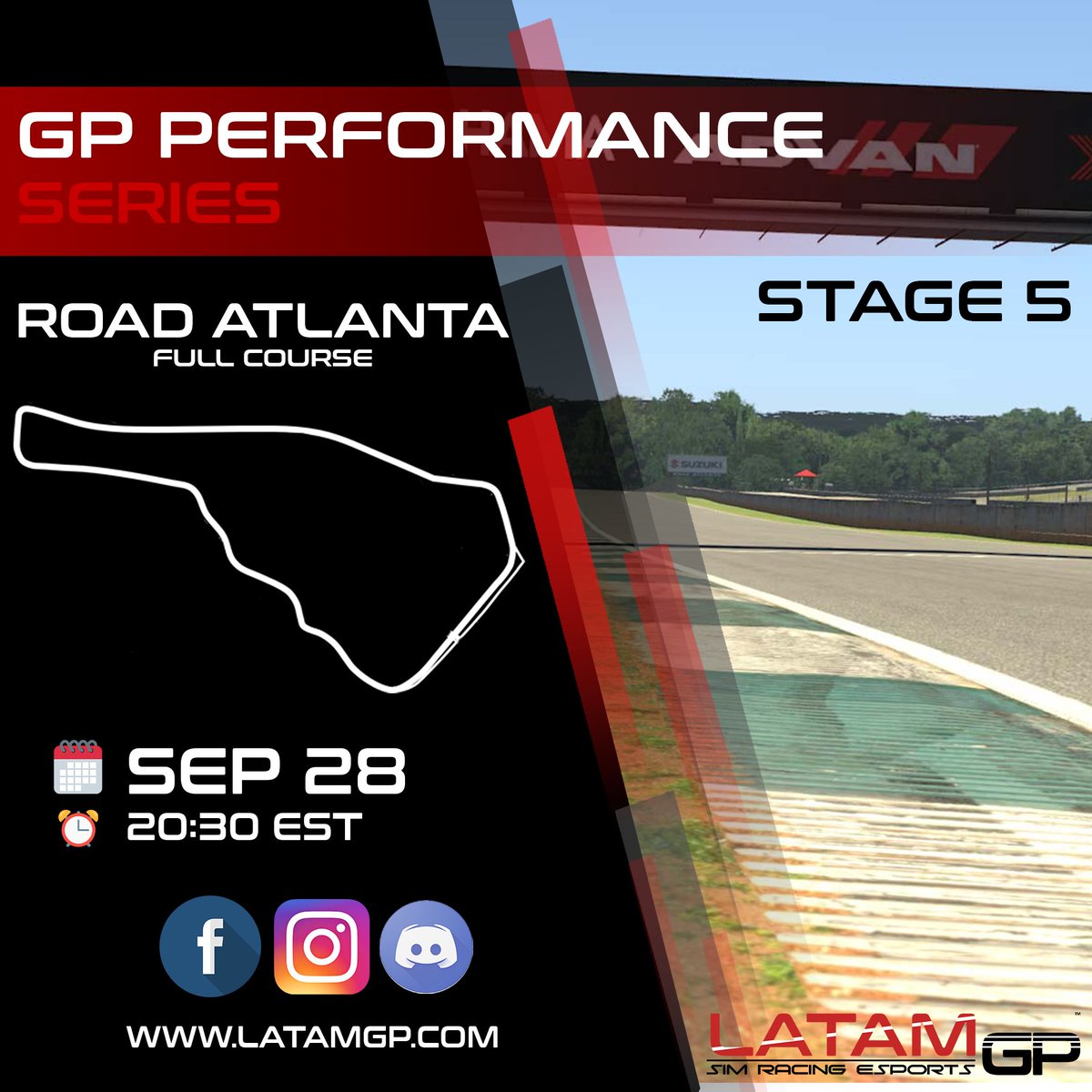GP PERFORMANCE SERIES 🏁
5TH STAGE
ROAD ATLANTA
WATCH OUR BROADCAST ON OUR OFFICIAL CHANNEL
YOUTUBE - LATAM GP 🎥
FOLLOW US ON FACEBOOK / INSTAGRAM / YOUTUBE / TWITTER
#simracing #gt3 #GTE #latamgp20 #iracingworld #iracingleague #iracingofficial #VirtualRacing #race
