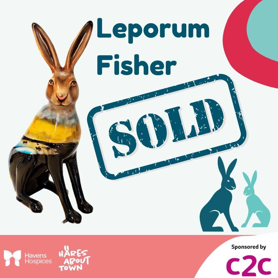 SOLD! LOT 23, BEAUTIFUL #LeporumFisher has a  wonderful FOREVER HOME to Havens Hospices 
 A hopping £20,481 has been raised in memory of artist Paul Karslake

<a href="/wildinart/">Wild in Art</a> <a href="/c2c_Rail/">c2c Rail</a> <a href="/HavensHospices/">Havens Hospices</a>