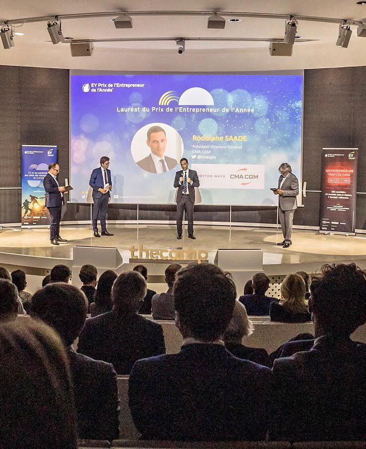 CmaCgm_France's tweet photo. Notre PDG @RodolpheSaade vient de recevoir le Prix de l’Entrepreneur de l’Année Sud-Est, décerné par @EYFrance.

Il met en avant le rôle central que joue @cmacgm dans les échanges mondiaux et notamment pour le dynamisme et l'attractivité du territoire d'Aix-Marseille.

#EOYFR https://t.co/LXL4q9HzbG