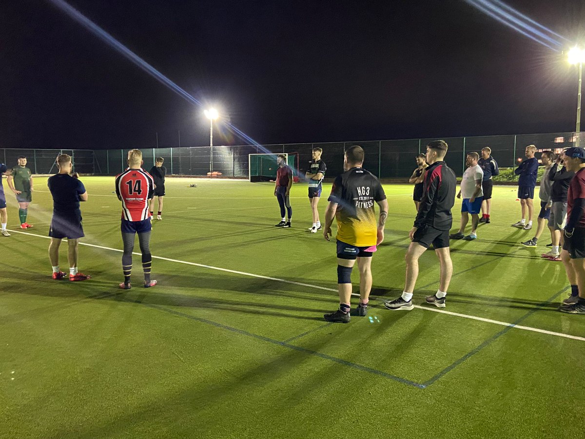 Great turn out at training tonight. 
High energy and effort.
Numbers growing every week.

Hard work never stops💪

#upthehawks #Harrogate #rugbyleague