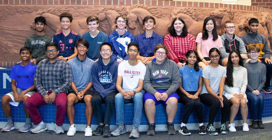 Brian_Begley66's tweet photo. We @MillardNorthHS are extremely proud to present our 1⃣9⃣National Merit Semifinalists for 2022: 
Row 1:  Akhil Ganti, Arjun Nair, Jalan Zhu, Richard Xu, Amruth Changappa, Noah Christensen, Deeksha Sridher, Sneha Selvaraj, Sanjana Das, Ella Baustert https://t.co/rLqrZjbWrL