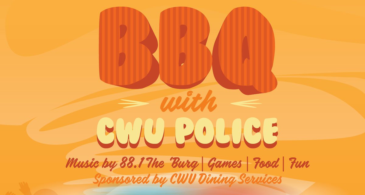 Today, Sept. 28th from 4-6pm come join the CWU Police and Public Safety for our annual CWU Students welcome BBQ.  Enjoy games, food, music and get to know your CWU Police Officers.