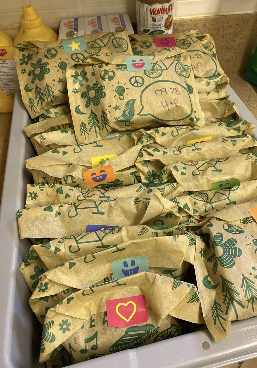 Thanks so much Home &amp; School volunteers for making sandwiches to ensure all students have enough to eat. We are grateful for you❤️.