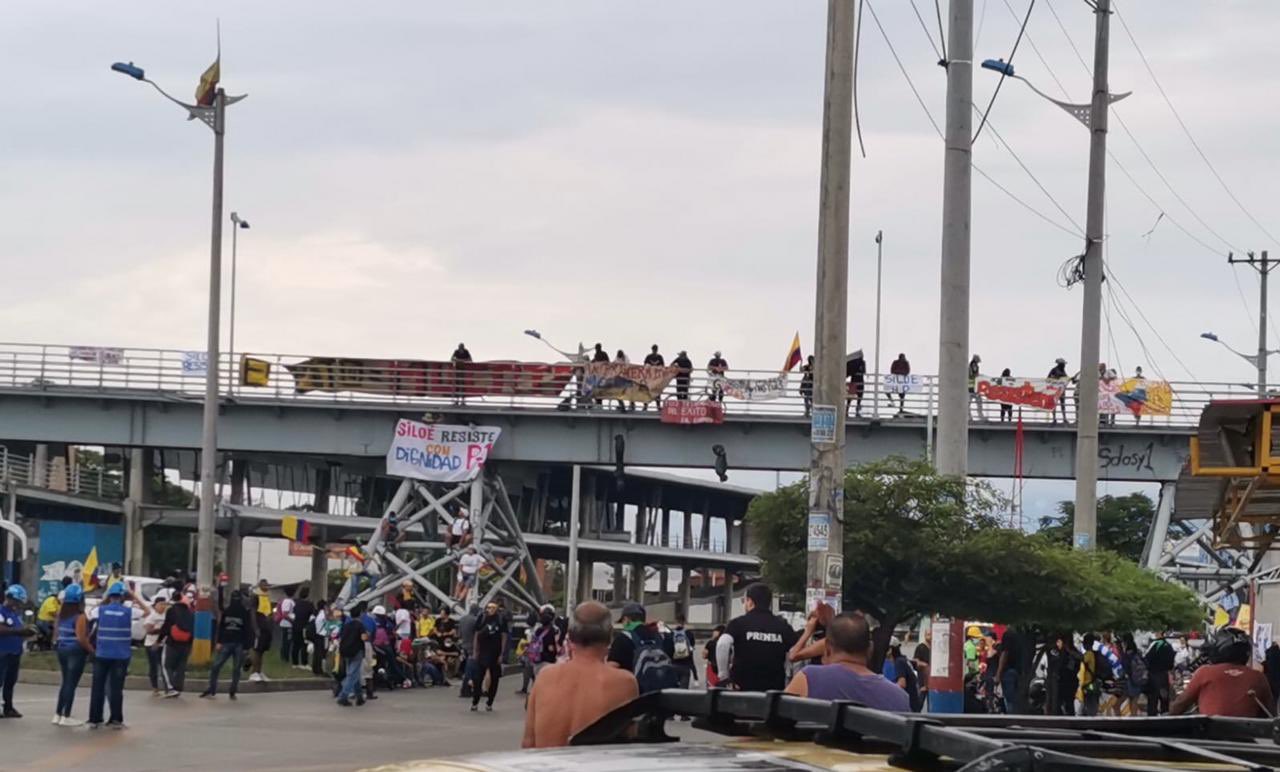 Así fueron las marchas en Cali este martes