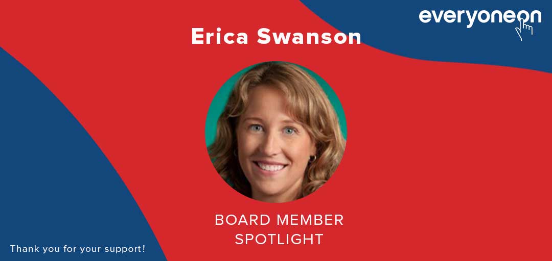 EveryoneOn's tweet photo. This month, we're acknowledging Board Member Erica Swanson. Erica is deeply committed to ensuring every American has access to the internet and the opportunities it provides. Thank you for your service, Erica! #EveryoneOn #DigitalInclusion #Broadband #ConnectHomeUSA https://t.co/8V5yN8Kyn3