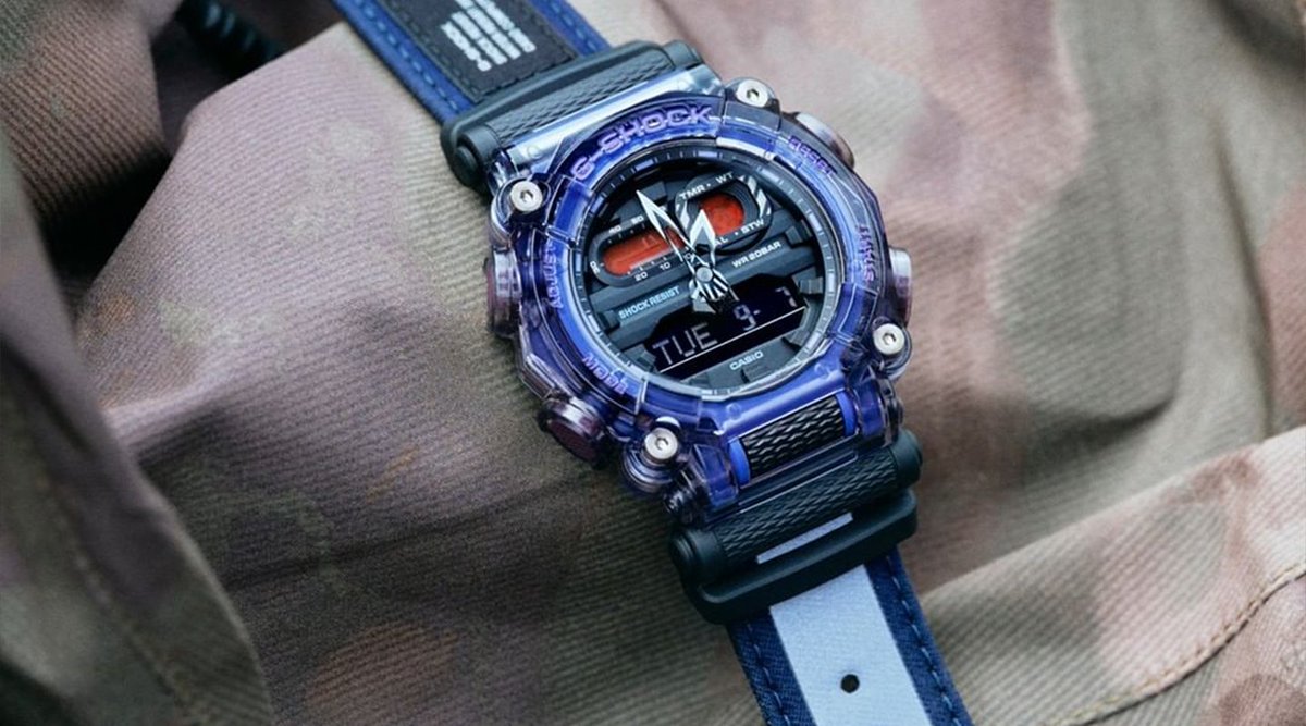 GShock_US's tweet photo. Stand out over blending in. The rugged GA900 gets a black and purple revamp in the new GA900TS-6A. OUT NOW. #GA900 #gshock #gshockwatch https://t.co/uVtBbGJ0wV