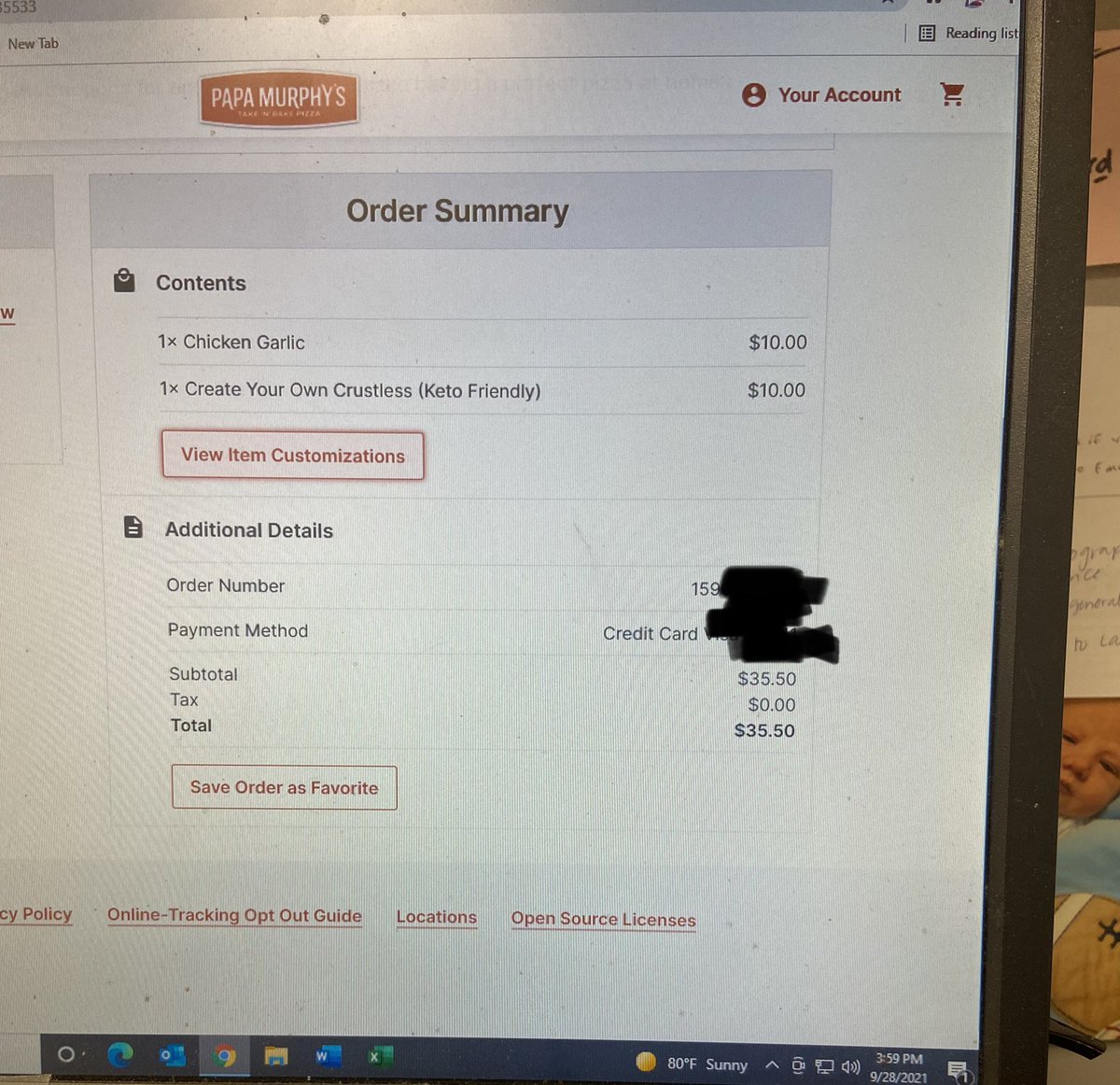 jgruber14's tweet photo. @papamurphys how does two $10 pizzas add up to $35??? #notright #canyoufixthis https://t.co/GHxrEY2FGX