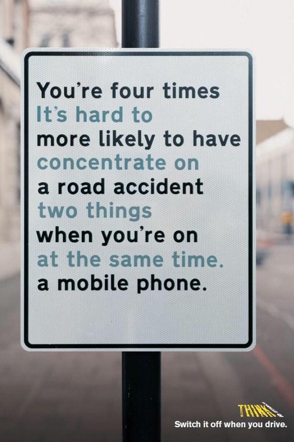 It’s a scientific fact that driving while distracted is dangerous—and not just a little risky, it’s just as dangerous as drunk driving.

#PhoneDownEyesUp #LifeisMoreImportant #Distracted Driving.