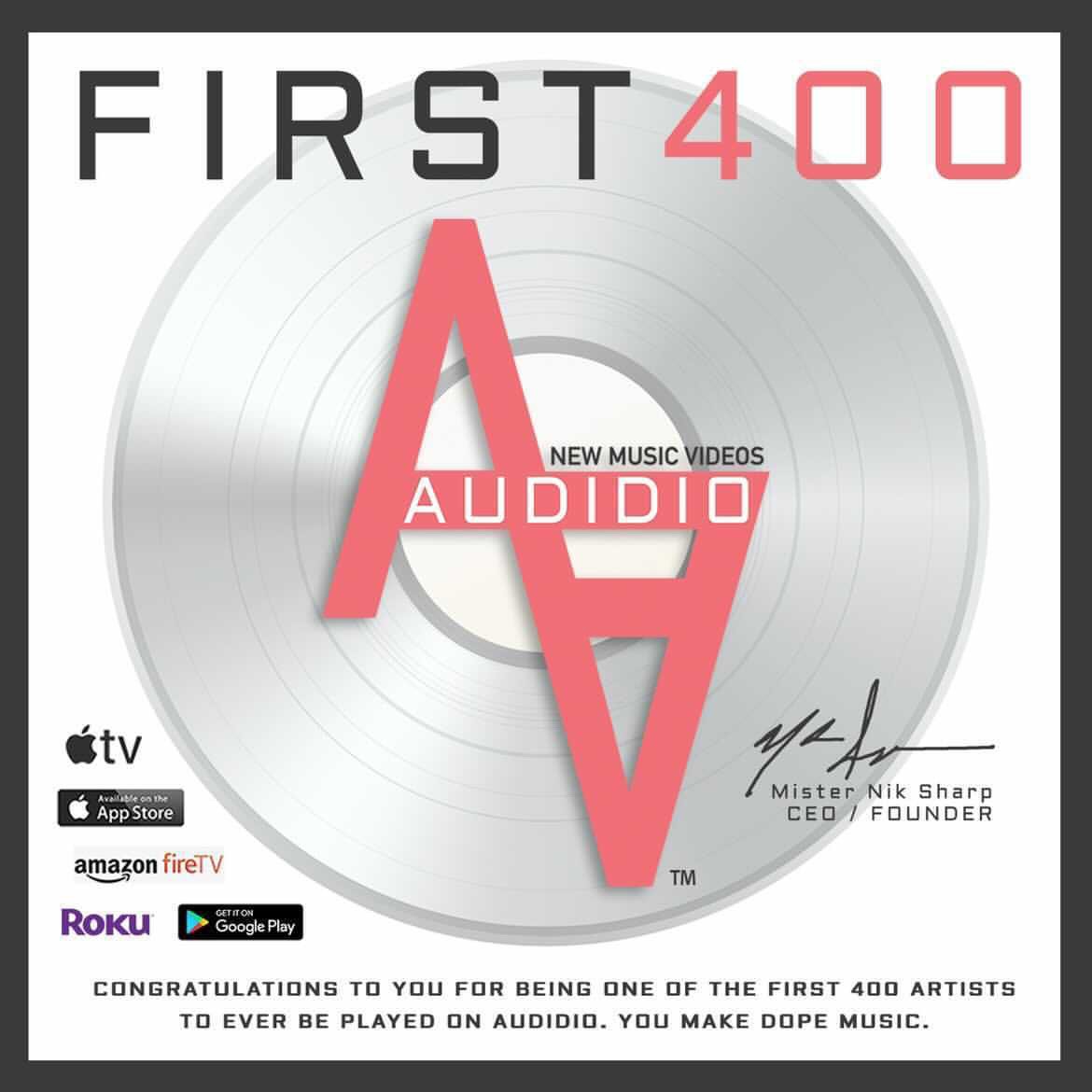 littrell_baylee's tweet photo. So pumped to have been chosen as one of the first 400 artists in the world ever to have my music video on "Audidio." Audidio is a brand new music video network, kind of like what MTV, BET, VH1, and CMT were like back in the day, but even bigger. #SomeGuys https://t.co/HeTw1ikYzt https://t.co/YQSO5URNtX