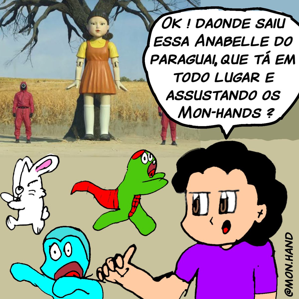 CanalAlexSantos's tweet photo. Halloween chegou mais cedo foi? 😂😂😂😂😂😂😂
.
.
.
.
.
.
#round6 #Netflix #boneca #round6netflix #meme #memes #humor #batata #bonecadomal #anabelle #desenho #desenhos #cartoon #cartum #MonHand #boatarde #boanoite #series #seriesnetflix #netflixseries #netflixbrasil #serie https://t.co/evGd0IIeeh