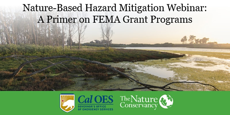 📣 Land trust &amp; #conservation community tune in on 10/14 at 12pm PT for a "Nature-Based Hazard Mitigation" webinar.

Join <a href="/Conserve_CA/">The Nature Conservancy in California</a> &amp; <a href="/Cal_OES/">California Governor's Office of Emergency Services</a> for information on funding programs &amp; nature-based solutions for hazard mitigation.

Register ➡️ bit.ly/2Y03b2Z