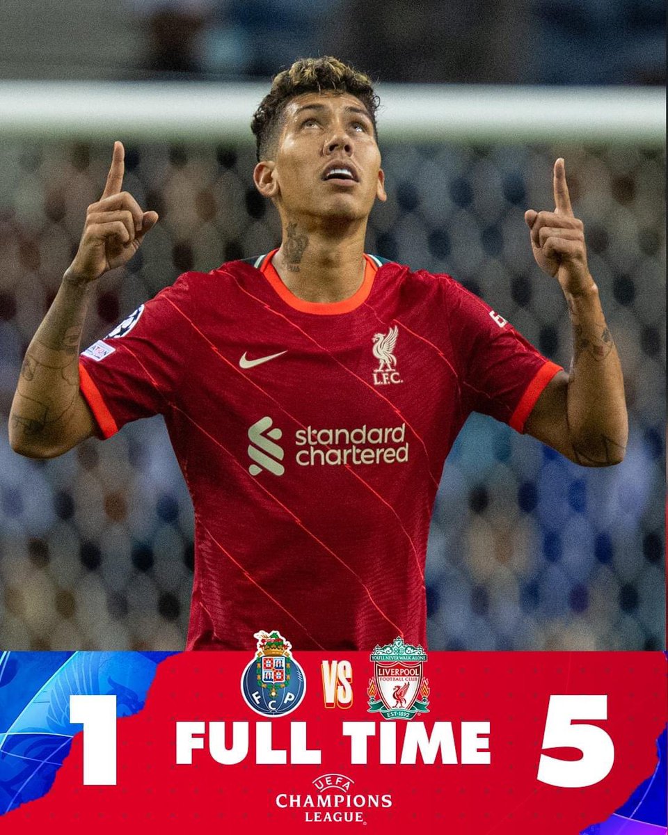 RadioAnfieldMX's tweet photo. Golpe de autoridad. 1-5 y sin exigirnos al máximo. 

Porto cometió muchos errores y terminamos aprovechándolos. A destacar a Jota, Salah, la pareja de centrales y Robertson.

Muy buen resultado en la Copa de Europa. ¿Qué les pareció a ustedes? https://t.co/5OiFq3A3RZ