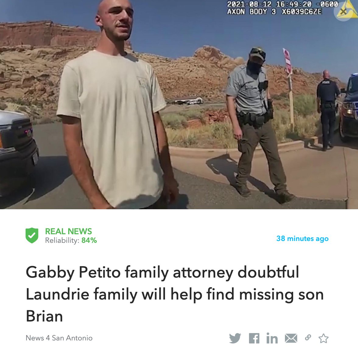 OigetitBreaking's tweet photo. #Breaking - Gabby Petito family attorney doubtful Laundrie family will help find missing son Brian
Read more: https://t.co/7L6B4uDRIo
     #GabbyPetitoCase          #BrianLaundrie      

This article was fact-checked by Oigetit https://t.co/xG2zLnib2G