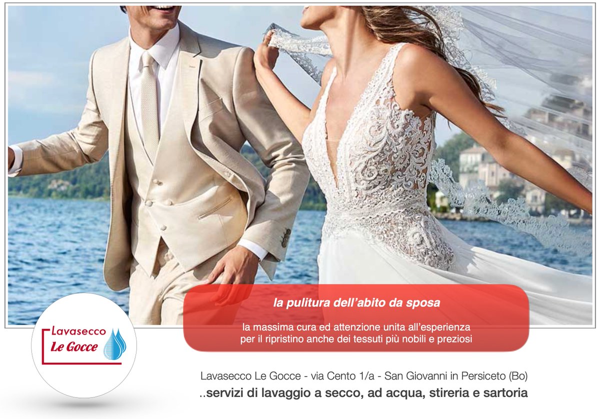 🌺 la pulitura dell'abito da sposa 
<a href="/Lav_LeGOCCE/">Lavasecco LE GOCCE</a> Lavasecco Le Gocce - Via Cento 1/a - San Giovanni in Persiceto (Bo)🌈