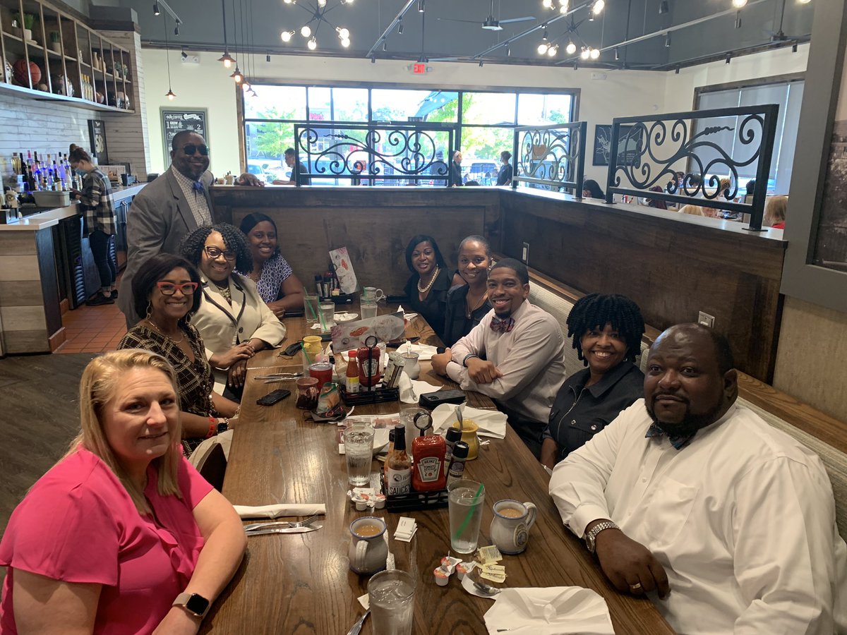 We never take for granted the opportunity to do what we do ➡️ Love. Serve. Care. Teammates are forever! WE > me. Middle School Principals Planning Breakfast. #R1Strong #R1GoingForTheGoal