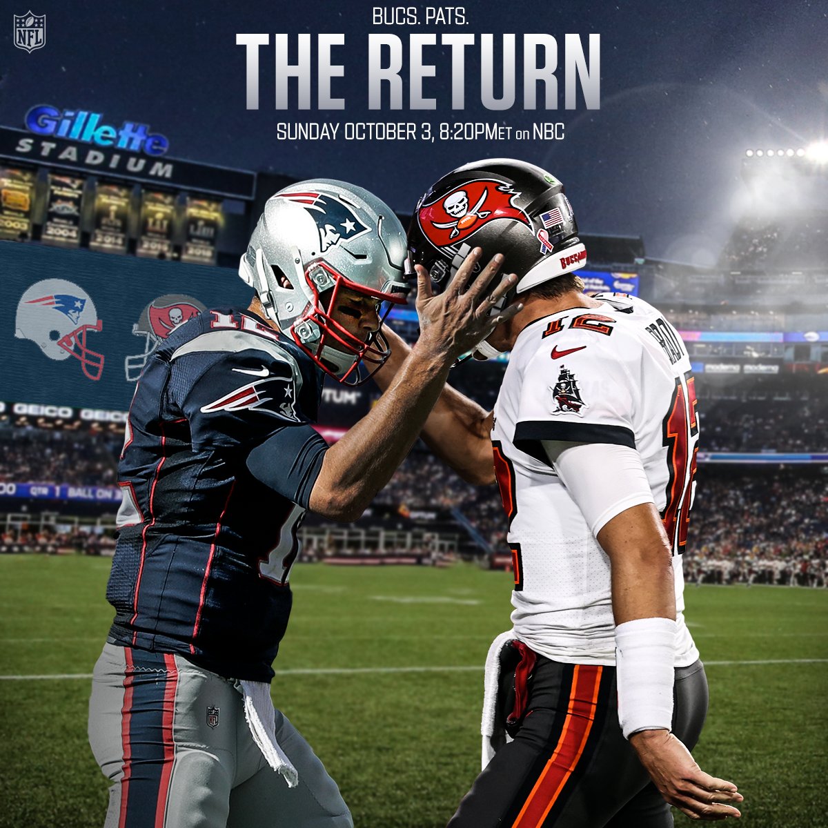 We've been waiting for this one. 🐐

📺: #TBvsNE -- Sunday 8:20pm ET on NBC
📱: NFL app