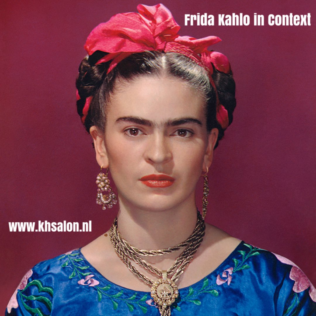 Vrijdag 8 oktober start de Kunsthistorische Salon online met Frida Kahlo in Context, 6 maanden gaan we ons verdiepen in deze iconische vrouw met haar levensmotto Viva la Vida kunsthistorischesalon.nl/frida-kahlo-in…