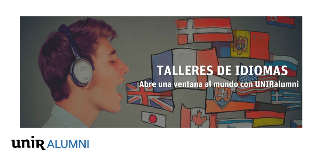UNIRalumni's tweet photo. 𝕋𝕒𝕝𝕝𝕖𝕣𝕖𝕤 𝕕𝕖 𝕚𝕕𝕚𝕠𝕞𝕒𝕤

🇫🇷🇩🇪¿Quieres mejorar en un segundo idioma y saber cómo ponerlo en práctica?🇺🇸🇮🇹

👩‍🏫Lanzamos el programa de Talleres de Idiomas junto a la Escuela de Idiomas

😀Gratis para miembros de Alumni

➡️Descubre los talleres: https://t.co/NJ0AkBJOdk https://t.co/ceLpZGiZmA