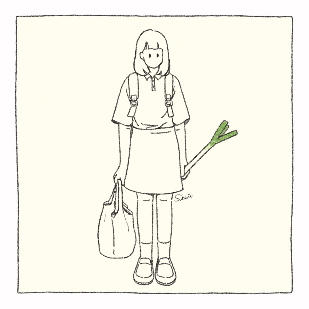 #イラスト #illustration
買い物。 