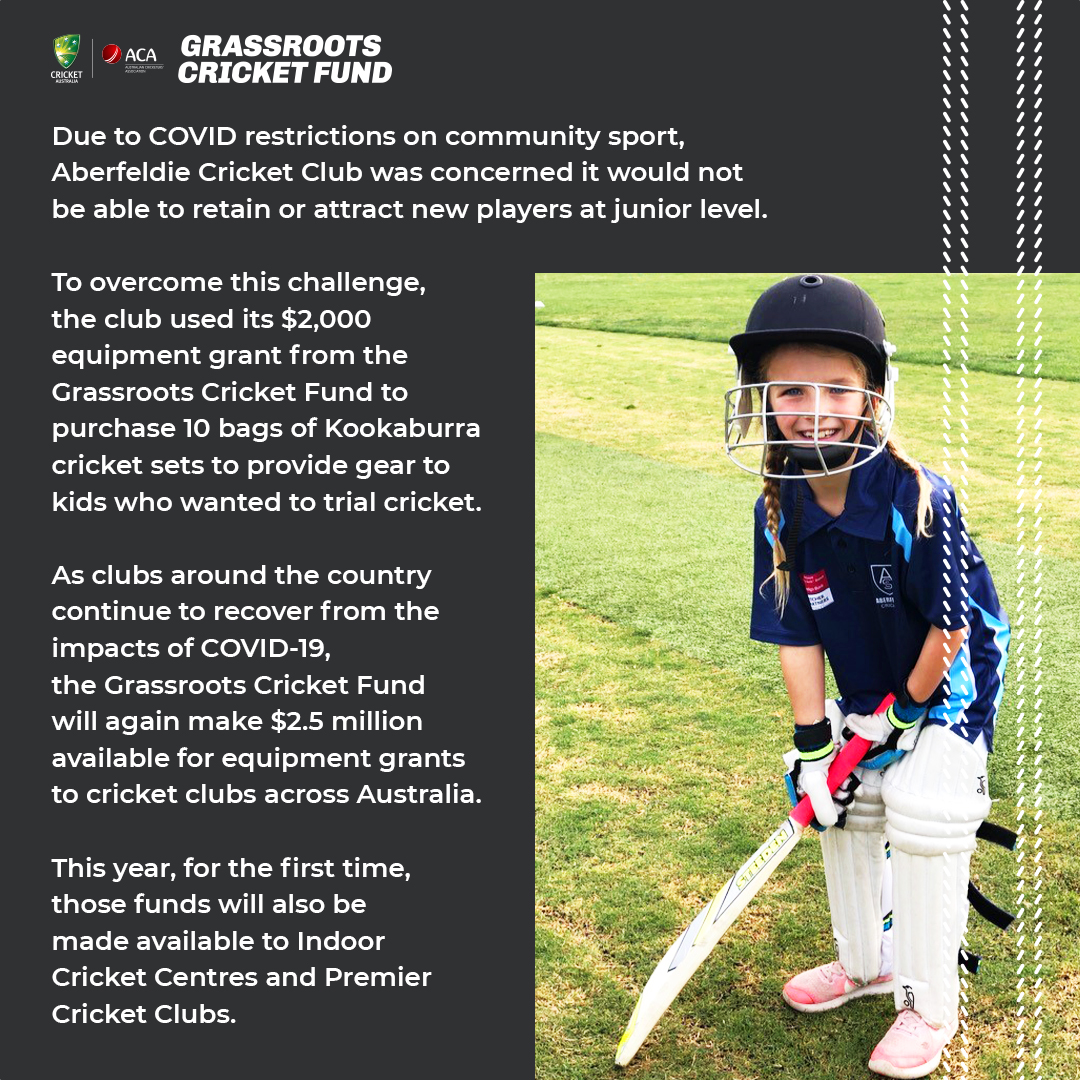 A significant investment from Australia's cricketers is helping clubs like the Aberfeldie Cricket Club get on the front foot with the challenges of COVID-19! 👊 <a href="/ACA_Players/">Australian Cricketers' Association</a>