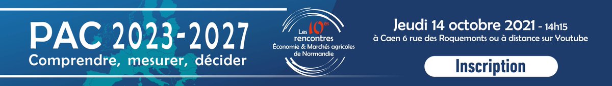Agri_Normandie's tweet photo. [Communiqué 📢] La #PAC 2023-2027 est un sujet majeur pour le monde agricole. Venez assister aux #Rencontres Économie &amp; Marchés des @Agri_Normandie pour en comprendre les enjeux #tablesrondes #agriculture #normandie ➡️ https://t.co/CGjFIRXXBl https://t.co/IZFN0KboFs