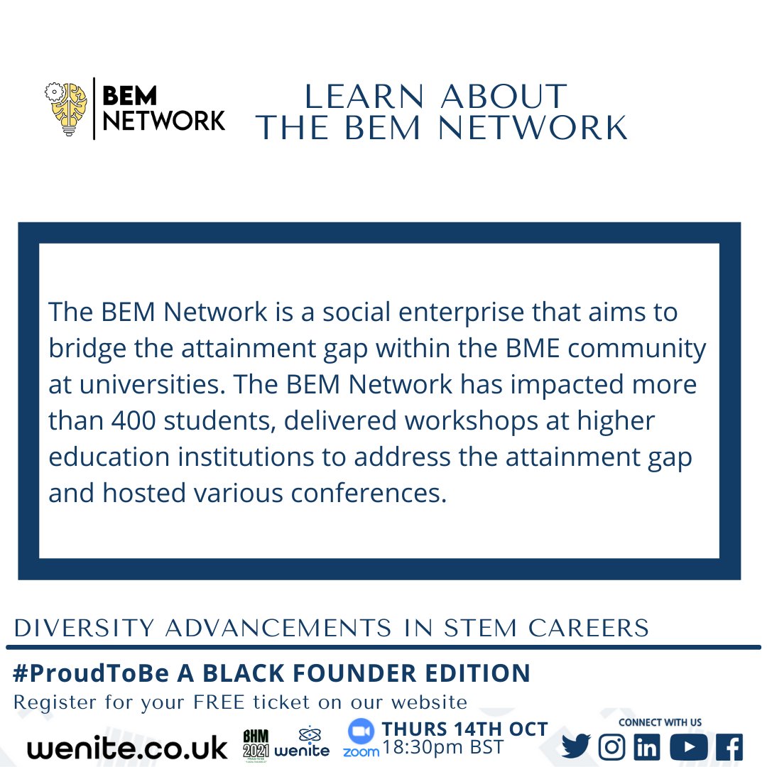 WeNiteStem's tweet photo. Meet Daniel, A Senior Marketing and Recruitment Officer at De Montfort University and Co-Founder at The BEM Network. They are a headline sponsor! 

A HUGE Thank You from us. 

Register at: https://t.co/ZirPKcBIXw https://t.co/ET1bgI4WjQ