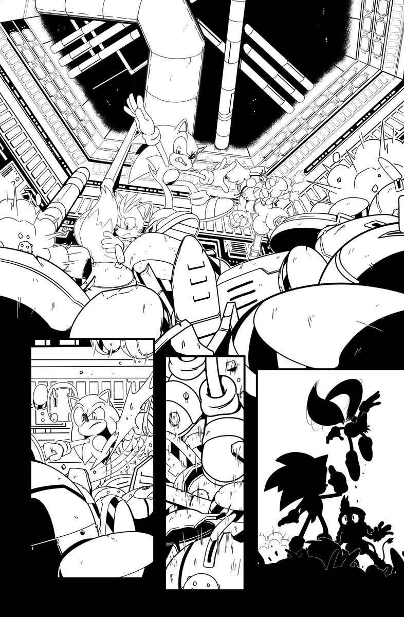 Fun inks from #SonicTheHedgehog Issue 35. 