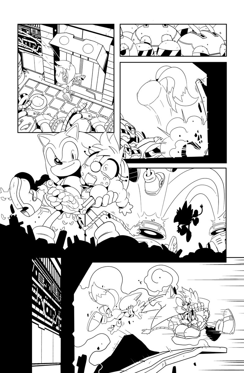 Fun inks from #SonicTheHedgehog Issue 35. 