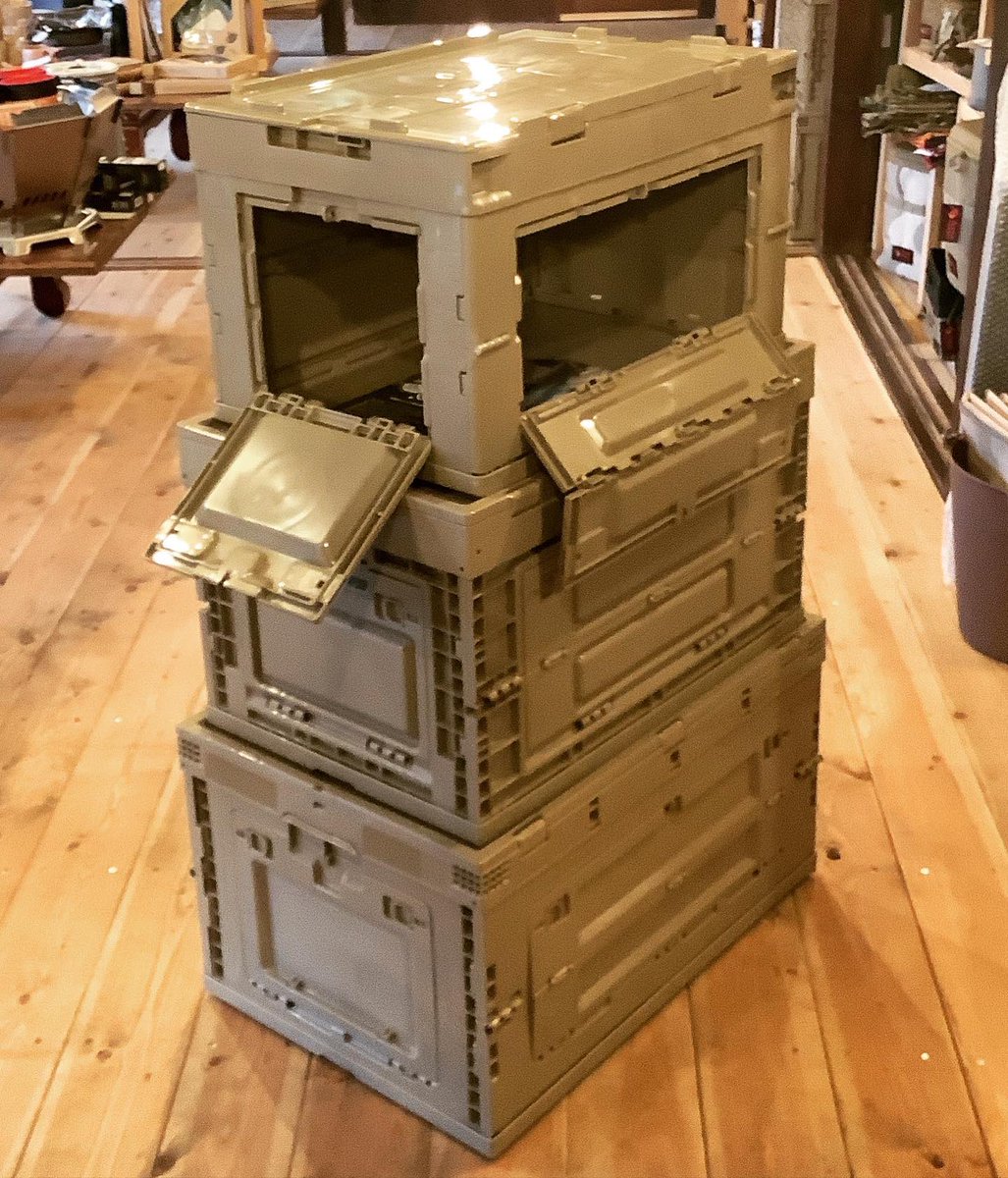 tateisukanna_'s tweet photo. 50Lのオリコン再入荷
積んだままで
前も横も開いちゃうから
荷物の取り出しもラクラク
#タテイスカンナ #outputlife #折りたたみコンテナ #オリコン #50l #65l #80l #ベージュ #beige #キャンプ #camp #アウトドア #outdoor #川島町 https://t.co/LuDz9cukfr