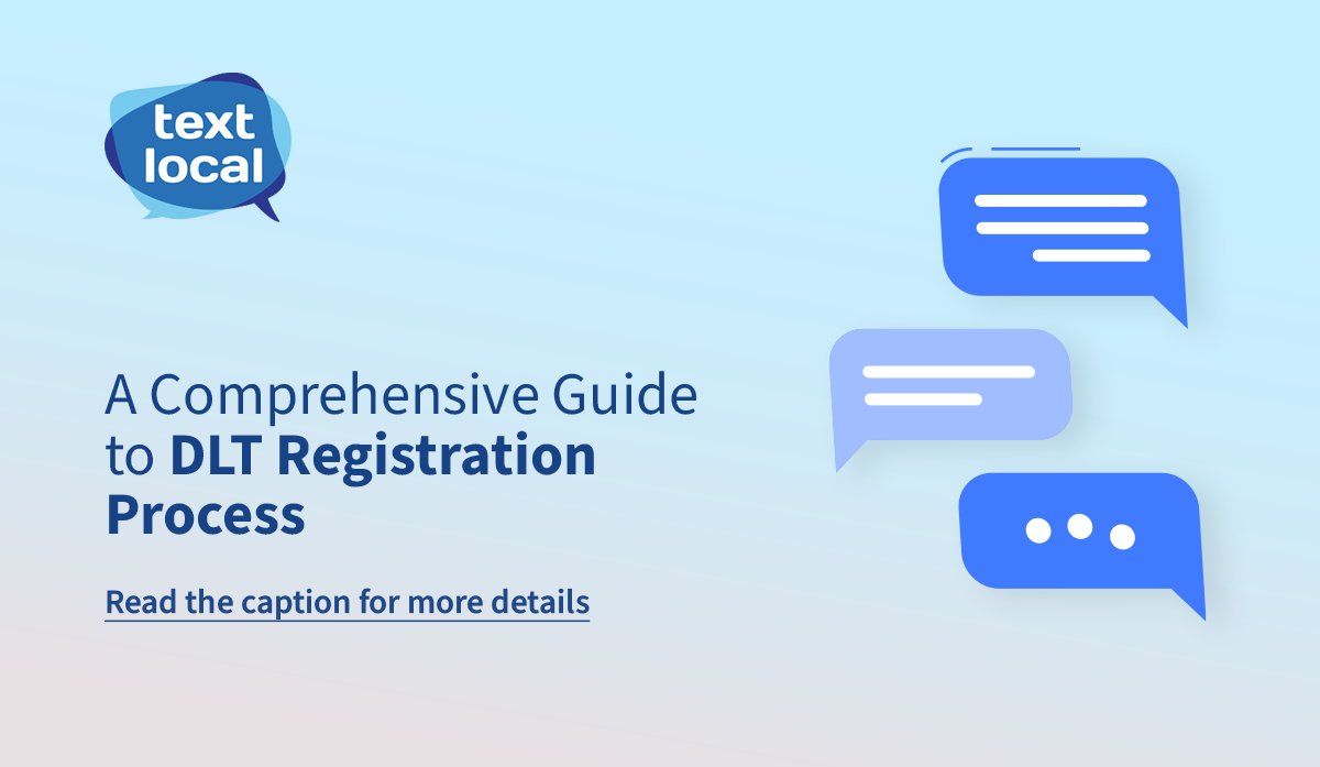 textlocalIN's tweet photo. DLT is now mandatory to send SMS. Use our comprehensive DLT registration text guides and videos to start registering on DLT platforms.
Access our #DLTRegistration guides here: https://t.co/NJwdhabBjL
#TRAIRegulations #DLT #TCCCPR2018 https://t.co/R4HqIHqETq