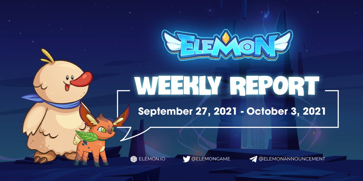 🔖 Another week has passed and we are gradually progressing towards our Big day in October. 

To warm up &amp; summarize last week's progress, Elemon welcomes back our dear Elemonians with the 3rd issue  Weekly Development Updates: Beyond The Game. 

Let's go: elemon.substack.com/p/weekly-devel…