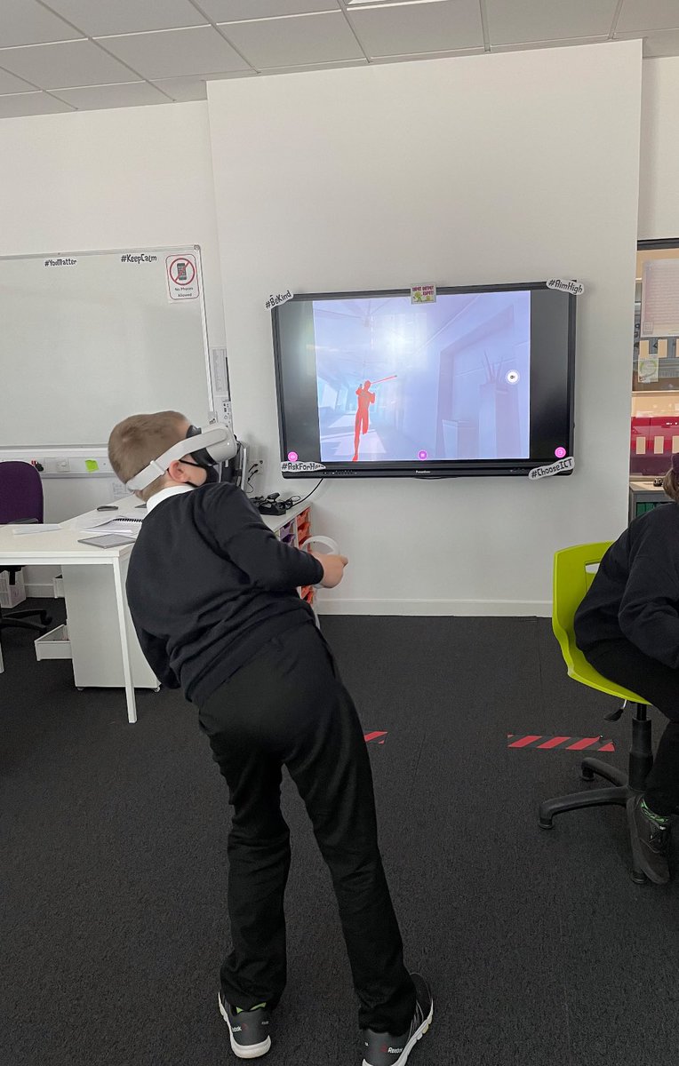WCHSTechnology's tweet photo. S2 Computing Science getting involved in active learning gaming using our new VR Oculus headsets.
@WestCalderHigh #oculus #technologyisthefuture #weAREwestcalder https://t.co/JQitLs4vcj