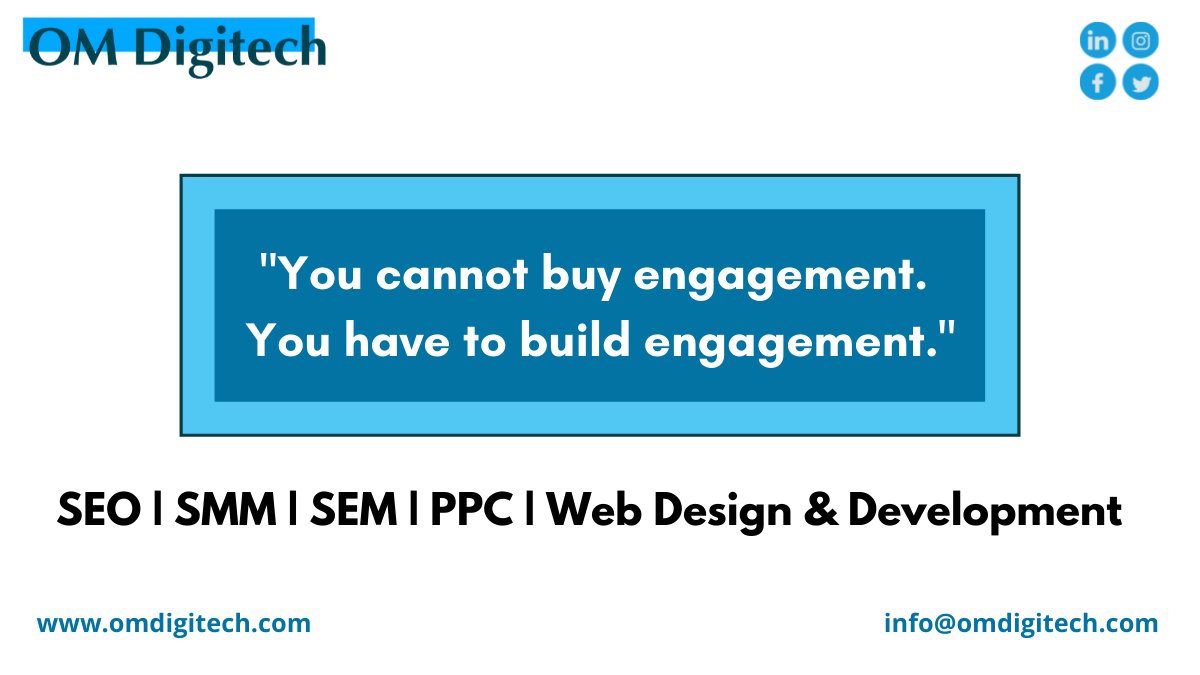 omdigitech's tweet photo. Connect with your customers with the latest Digital Marketing services
#SEO #PPC #consumerengagement #digitalmarketing #marketing #omdigitech #onlinemarketing #ads #ROI https://t.co/XFhPR3fHHr