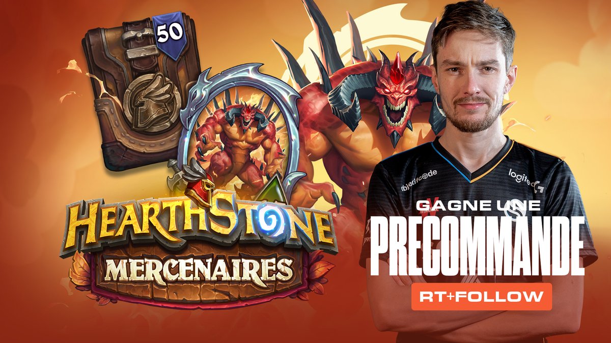 OdemianHS's tweet image. Mercenaires arrive dans 6 jours! On a été quelques uns à test, et le mode de jeu a l'air plutôt prometteur.
La traditionelle préco offerte par Blizzard est donc de mise ;)
Vous connaissez les classiques : Follow + RT pour tenter de remporter 50 packs mercenaires!