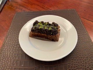 oldlillipilli's tweet photo. A chocolate brownie with pistachio, my last ever Wednesday #lockdowncake from Strawberry Fields Patisserie https://t.co/kUcsaAZrof