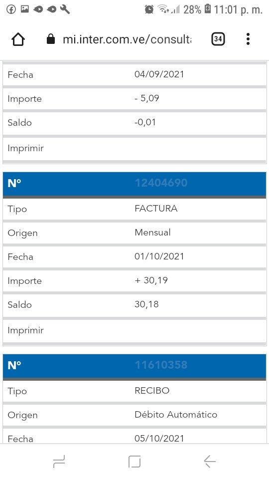 caicer24's tweet photo. @InterCliente Dónde pongo el reclamo de esta factura la cual ya fue debitada y de manera exagerada aumentaron cuando soy la única que usa el internet y ni descargo nada ni trabajo con el para algo en específico@interclientes https://t.co/ZwWHfppU5I