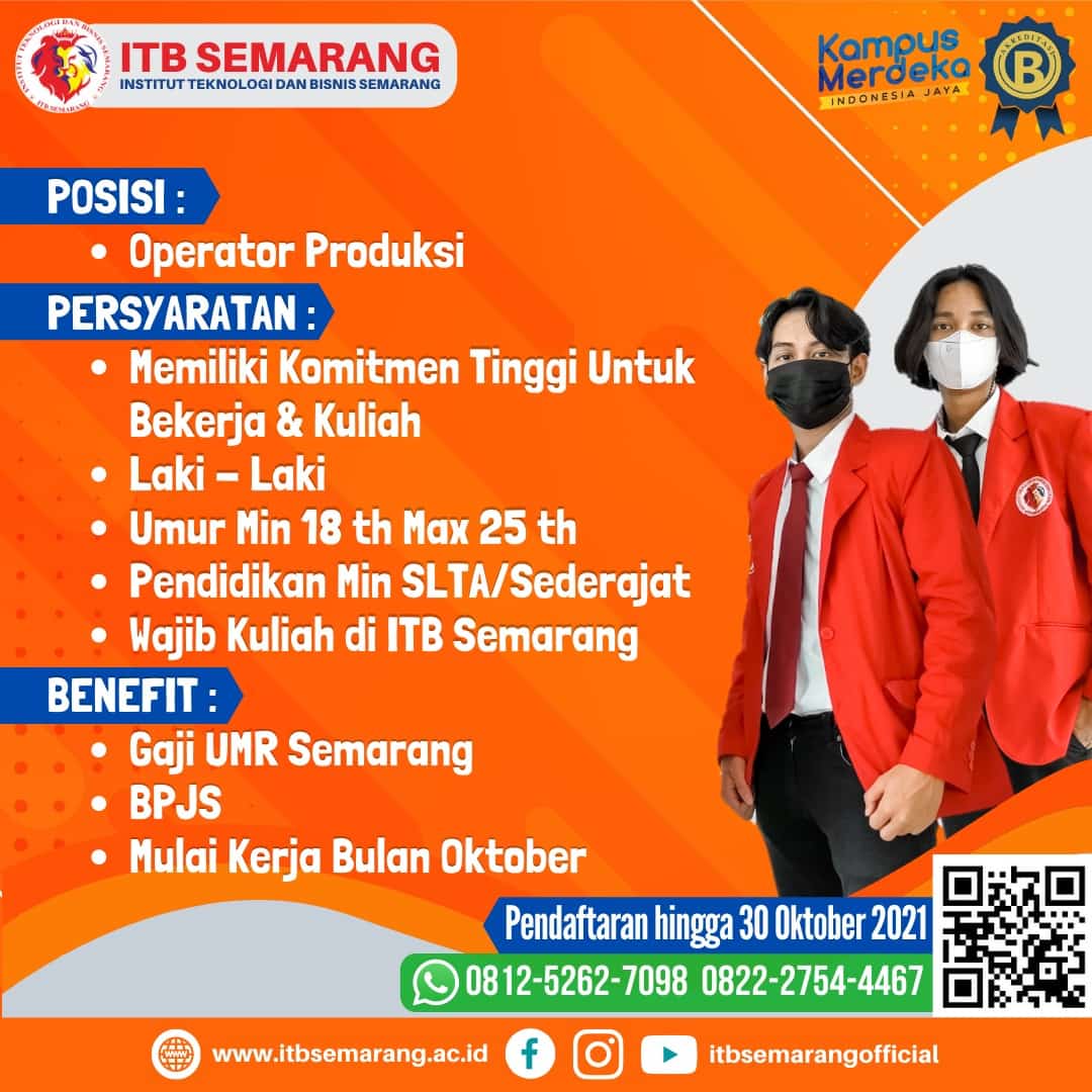 itb_semarang's tweet photo. Kerja dan kuliah,  BISA https://t.co/QyX9QdLNRF