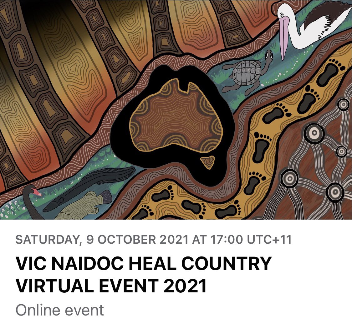 ngarra_murray's tweet image. Tune in this Saturday night for the Victorian NAIDOC Heal Country Virtual Event featuring @CaseyDonovan @miieshaofficial and so much more 🖤💛❤️💙🤍💚 #healcountry #NAIDOC2021 @naidocweek  facebook.com/events/s/vic-n…