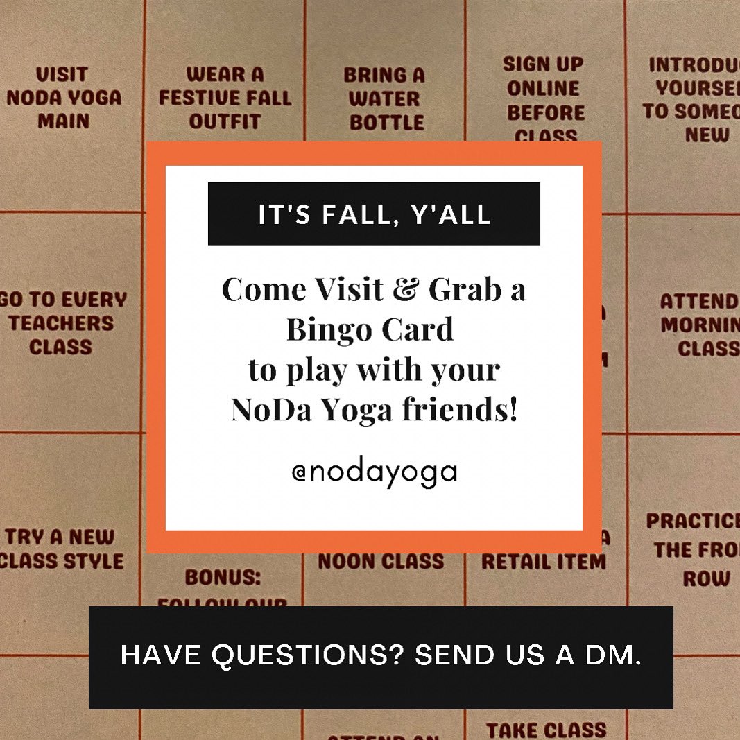 Stop by the front desk and grab a Bingo! card. The prizes tho 👀 #goodies #freemonthofyoga #massage #waterbottles #gcstoshoplocal #letshavesomefun #fallyall #comeoutandplay