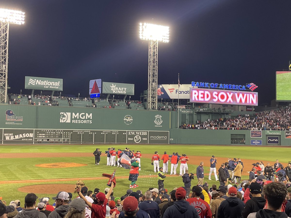 Great game, great atmosphere, great win #gosox