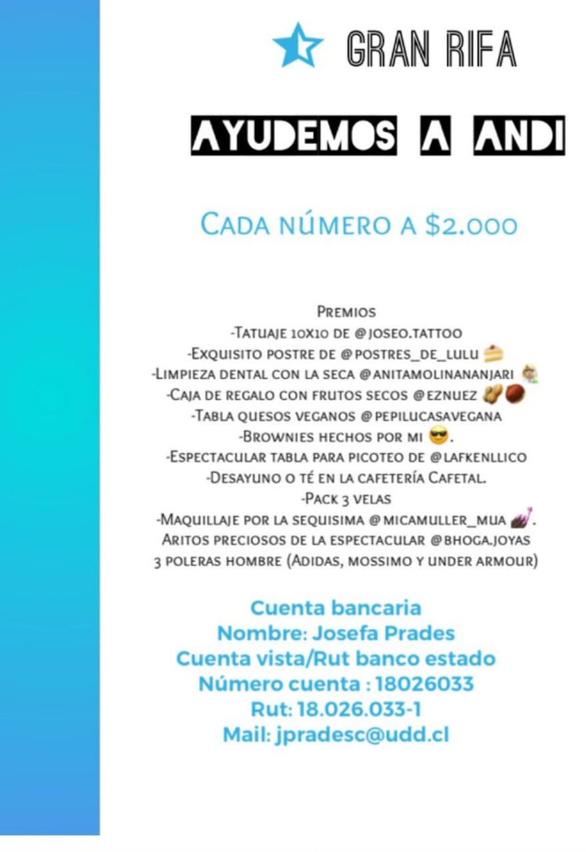 joseprades's tweet photo. Holaaa! Estoy vendiendo números para una rifa. Bacan si me pueden ayudar, es para mi pololo que lo mordió un perro por defender al mío. Quedó con dos fracturas expuestas y lo tuvieron que operar así que toda ayuda es bienvenida! Gracias 🥰💓 https://t.co/RMg9iT2tBQ